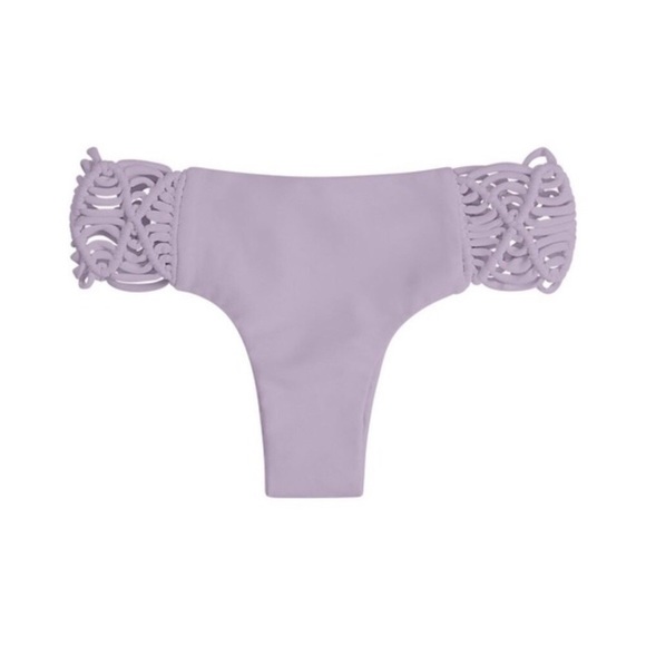 NWT - MIKOH Cayman Brazilian Style Bikini Bottom in Taro/Lavender - Size Large - Picture 2 of 6
